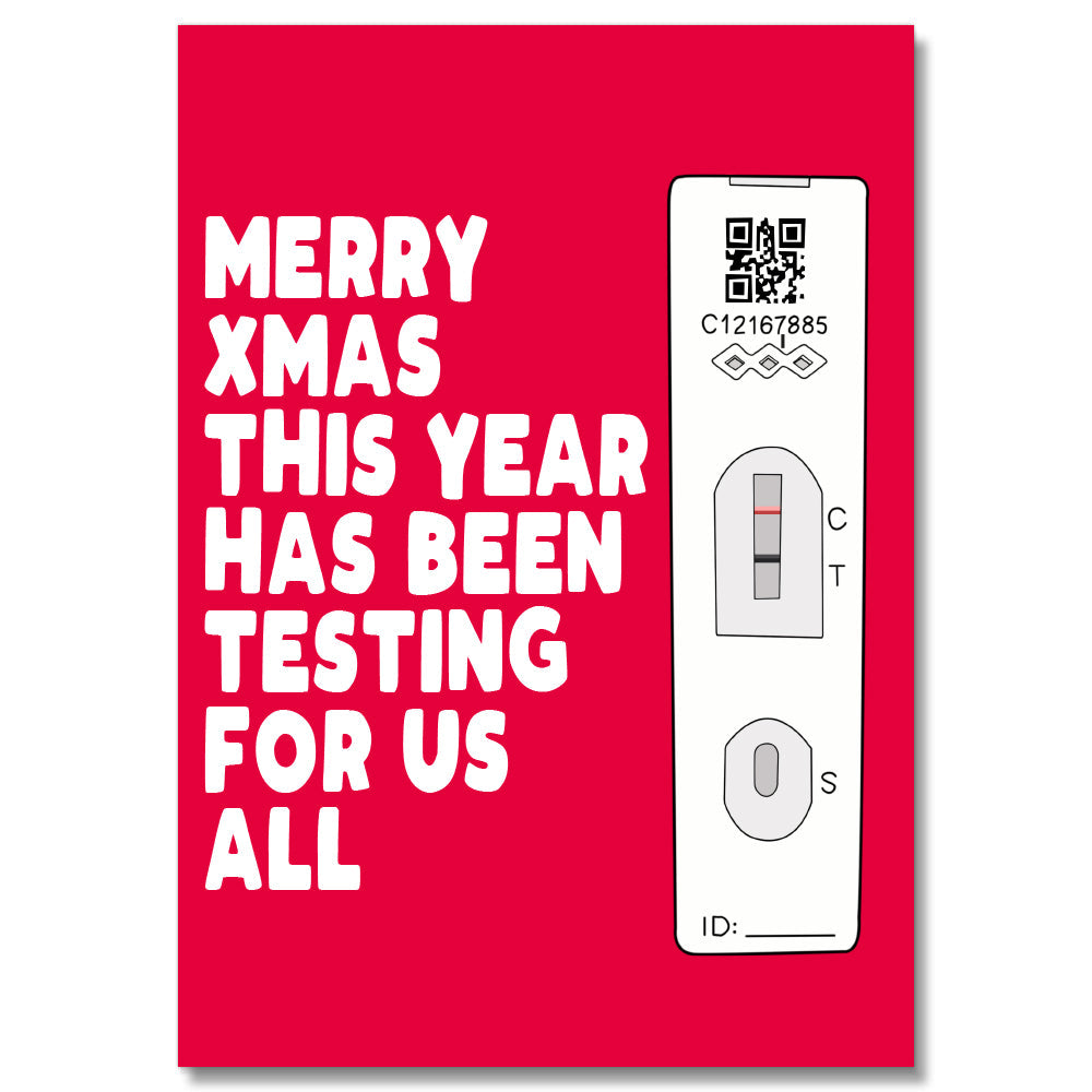 Merry Christmas Covid Test Card PACK OF 6 #1 image
